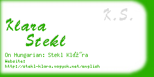 klara stekl business card